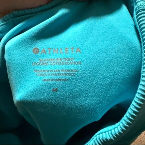 Athleta Elation Rib Tight In Blue- Size Medium - Picture 7 of 7